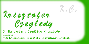 krisztofer czegledy business card